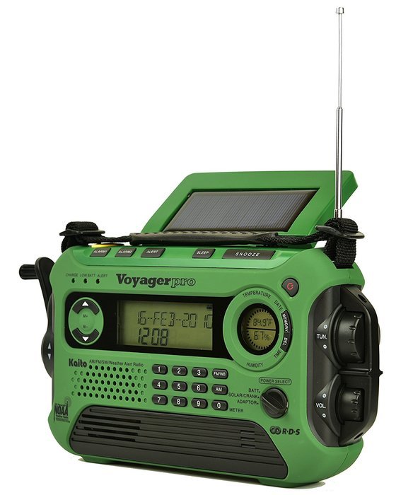 Kaito KA600L 5-Way Powered Emergency AM/FM/SW NOAA Weather Alert Radio with Solar,Dynamo Crank,Flashlight and...