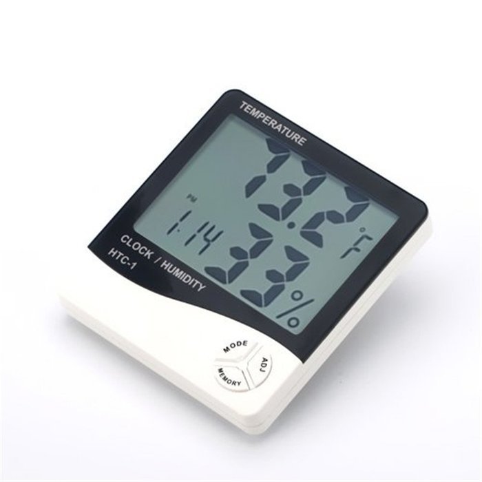 YARBAR Temperature and Humidity Meter with Alarm Clock Hygrometer N4