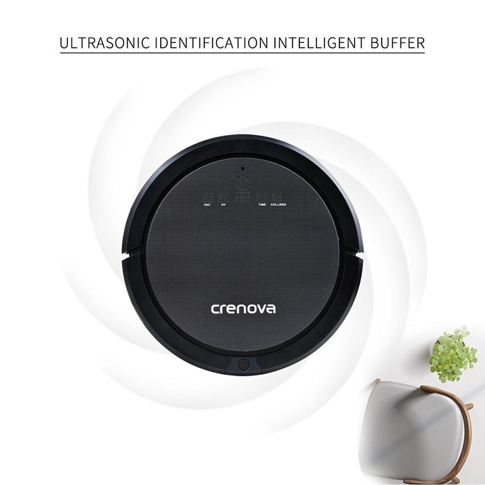 Crenova Robot Vacuum Cleaner with Virtual Wall Fully Aucomatic Self-Charging Ultrasonic Obstacle and Duty Dection