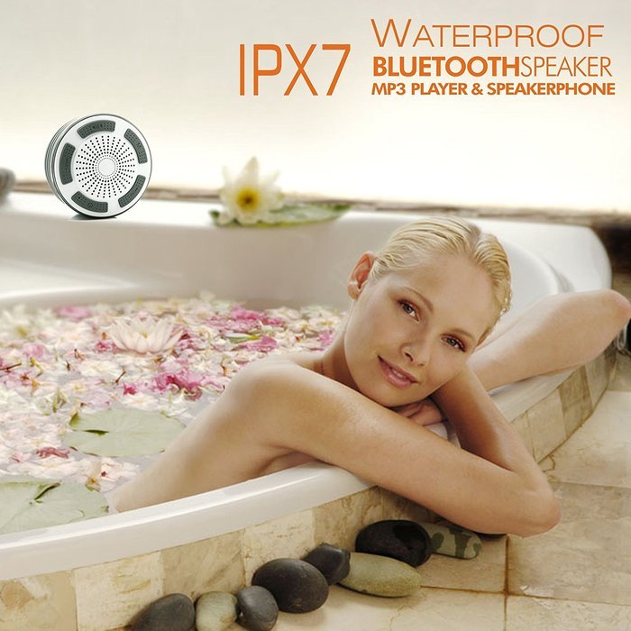 KONG KIM IPX7 100% Waterproof & Dust-proof Floating Bluetooth Shower Speaker Compatible with all Bluetooth devices... N17