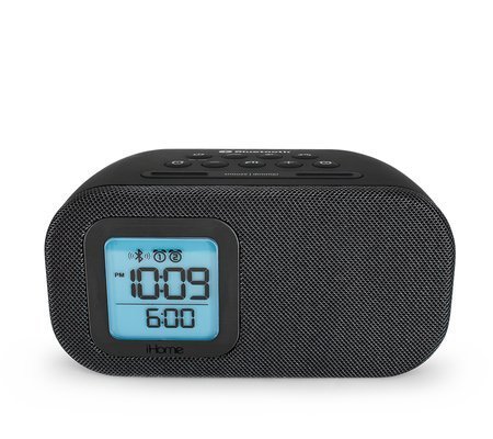 iHome Dual Alarm Clock with BLUETOOTH Stereo Speaker & USB Charging and Line-In, Black N2