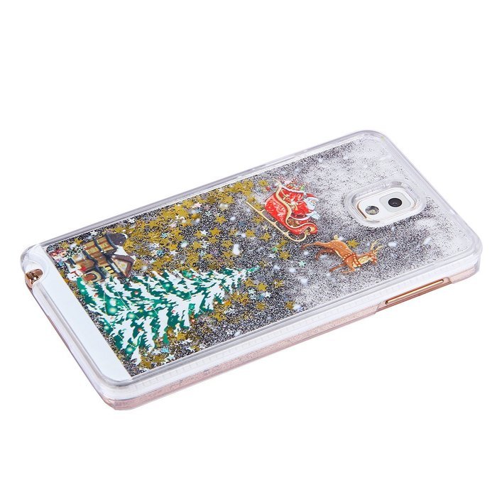 Galaxy Note 3 Case,Galaxy Note 3 Liquid Cover,PHEZEN Christmas Tree Santa Claus Design Cool Quicksand Moving Stars... N23