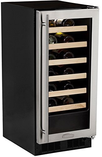 Marvel ML15WSP2RP High Efficiency Single Zone Wine Cellar Pane, 15", Black