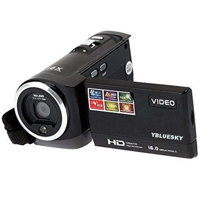 Black Camcorder Camera DV777 DV Practical HD 720P 16 MP 16X Digital Zoom Video N5
