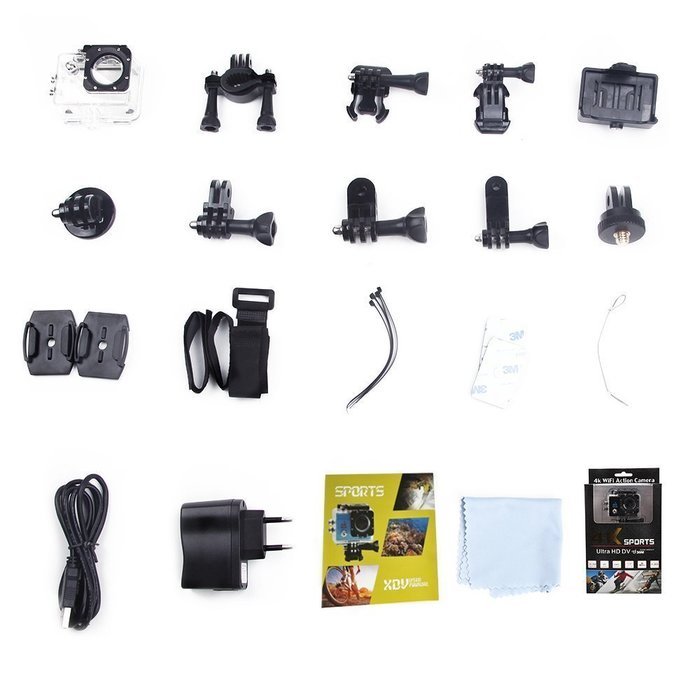 CEG Show 4K WiFi Action Sports Camera 30M Waterproof Ultra HD 1080P/60fps 2.0 LCD 170 Degree Helmet Cam Mini Cameras... N2