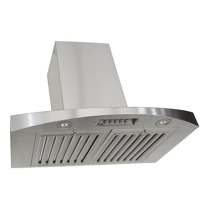 KOBE Range Hoods RA3830SQB-WM-1 Wall Mount 3-Speed, 680 CFM with LED Lights, 30-Inch N3