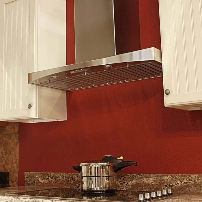 KOBE Range Hoods RA3830SQB-WM-1 Wall Mount 3-Speed, 680 CFM with LED Lights, 30-Inch N5