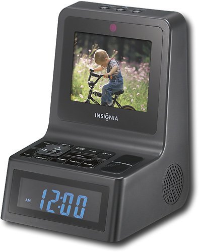 Insignia Dual Alarm Clock Radio with Photo Display Black NS-DPFC01 N2