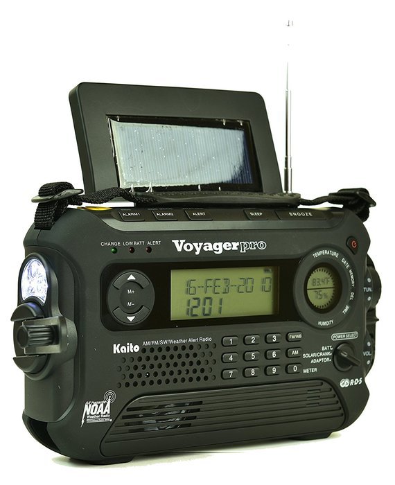 Kaito KA600L 5-Way Powered Emergency AM/FM/SW NOAA Weather Alert Radio with Solar,Dynamo Crank,Flashlight and... N4