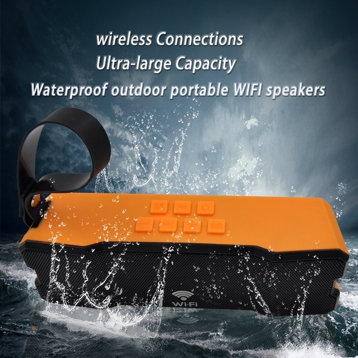 Portable Wireless Wifi Bluetooth Speaker : Louder Volume 2x5W, More Bass, Water Resistant, Supported Spotify,Amazon... N6
