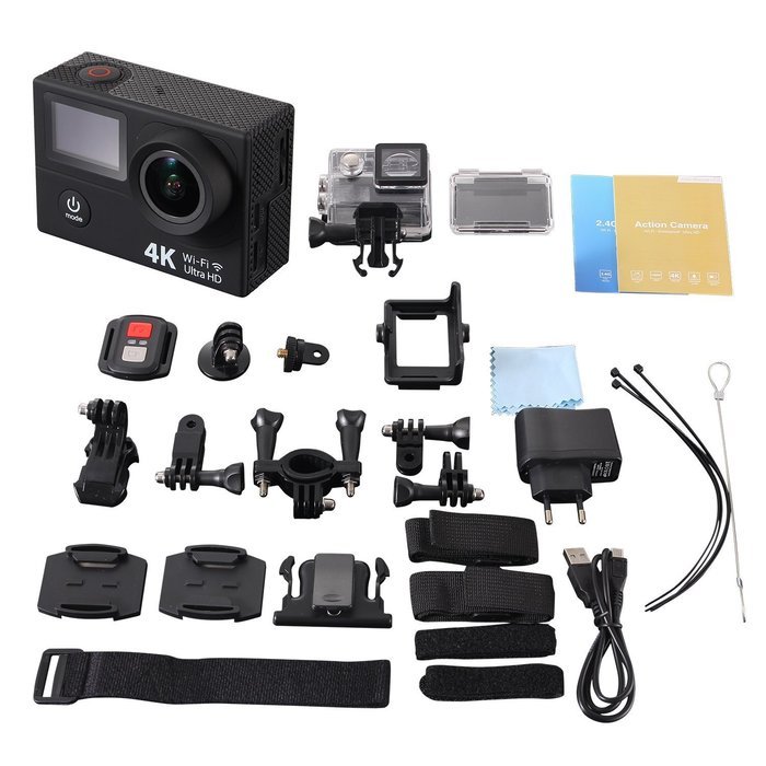 ECVILLA Ultrathin 4k Wifi Waterproof Sports Action Camera16mp Hd 4k Sony Cmos Sensor 2.0 Inch LCD 173 Wde Angle... N7