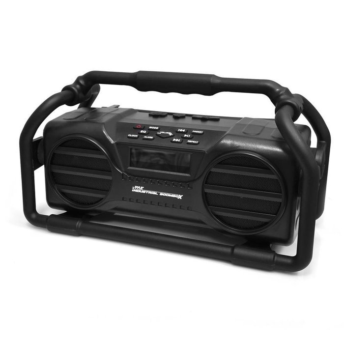 Pyle Industrial BoomBoX Bluetooth Stereo Speaker, Rugged Water-Resistant Radio Boom Box, Rechargeable Battery,... N2