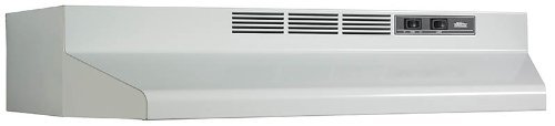 Broan F402404 Two-Speed Four-Way Convertible Range Hood, 24-Inch, Stainless Steel N3