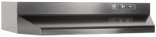 Broan F402404 Two-Speed Four-Way Convertible Range Hood, 24-Inch, Stainless Steel N4