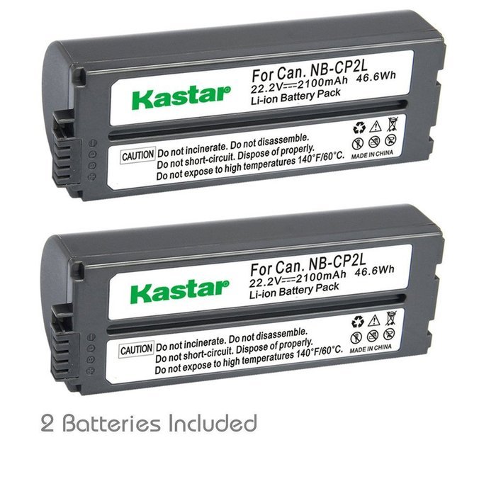 Kastar Battery NB-CP2L(X 3) and Charger BG-CP200 for Canon NB-CP1L CP2L and Compact Photo Printer SELPHY CP100... N6