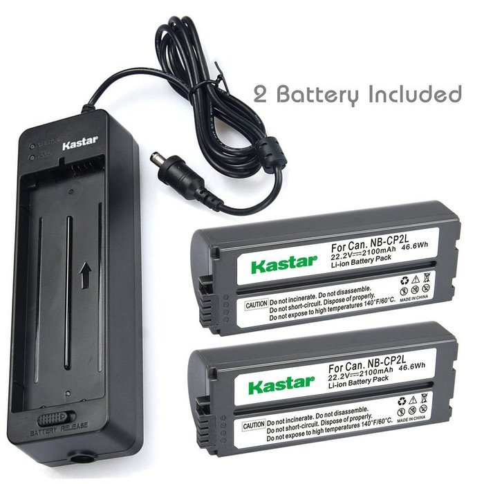 Kastar Battery NB-CP2L(X 3) and Charger BG-CP200 for Canon NB-CP1L CP2L and Compact Photo Printer SELPHY CP100... N7
