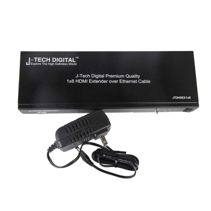 J-Tech Digital(Receiver Only) Hdmi Extender Over Tcp/ip Ethernet/over Single Cat5e/cat6 Cable 1080p with IR Remote...