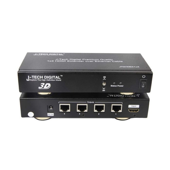 J-Tech Digital(Receiver Only) Hdmi Extender Over Tcp/ip Ethernet/over Single Cat5e/cat6 Cable 1080p with IR Remote... N2