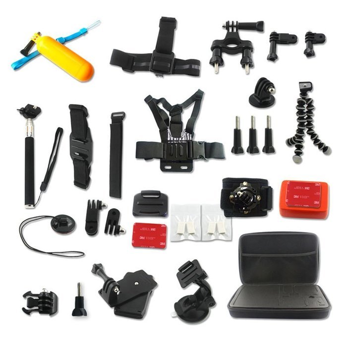 CAROLA 26-in-1 GoPro Accessories Kit for Gopro Hero 2/3/3+/4/4 Session with L Size Carring Case for Outdoor Sport