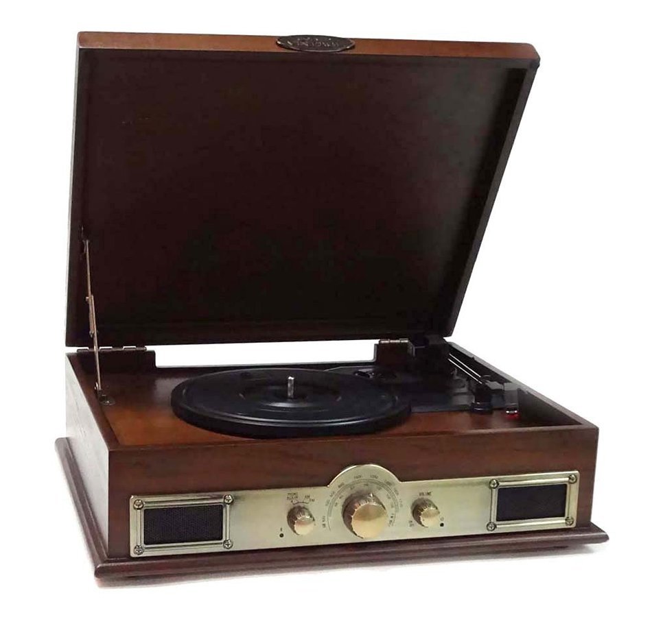 Pyle PTT30WD Bluetooth Vintage Classic Style Turntable Wireless Music Streaming, AM/FM Radio, USB Record Ability...