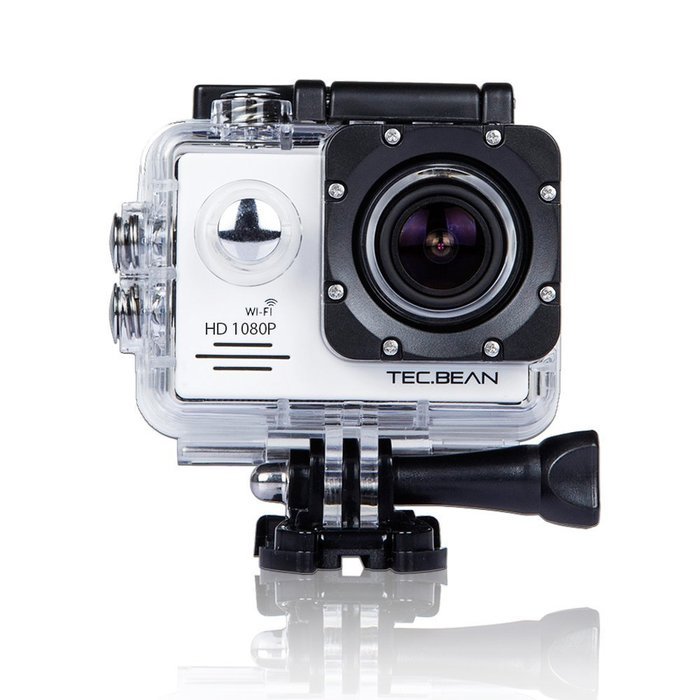 TEC.BEAN EX5000 2.0inch 14MP WIFI Waterproof Action Camera Kit with Accessories (17 Items) - White N7