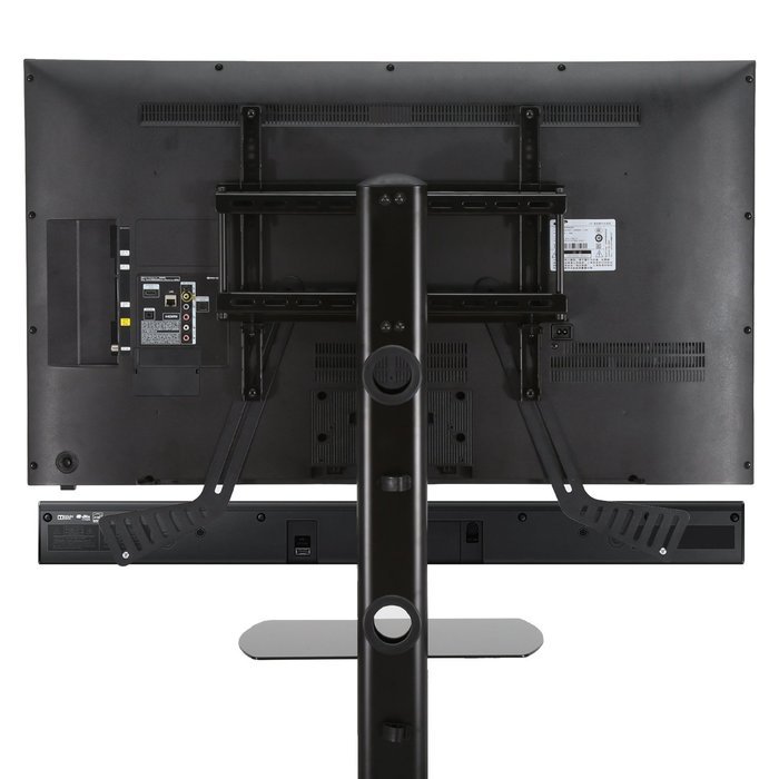 Fitueyes Universal Sound Bar Bracket Mount Above or Below TV , Black ,FSB47701MB N2