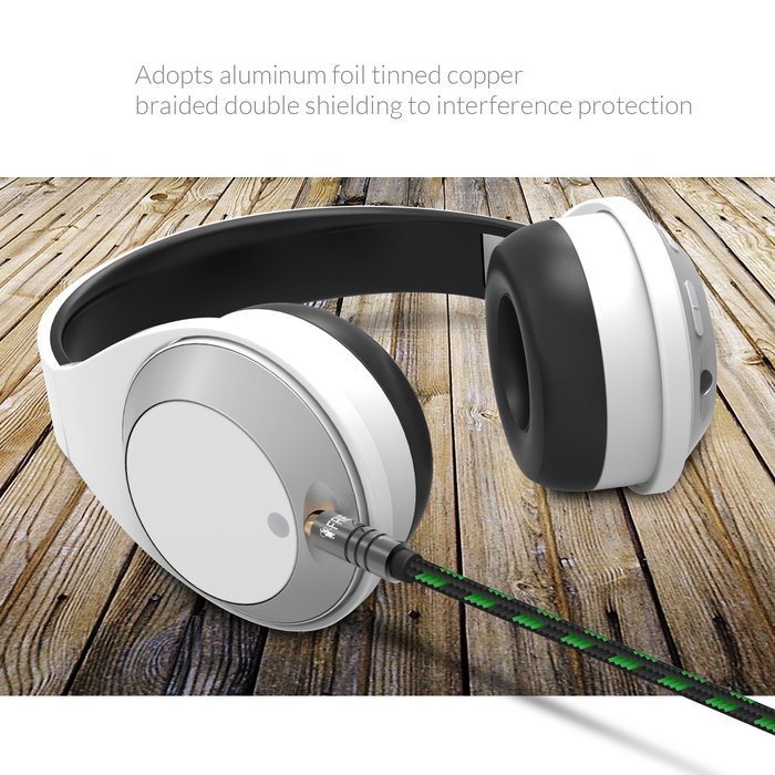 FRiEQ 3.5mm Male To Male Car and Home Stereo Cloth Jacketed Tangle-Free Auxiliary Audio Cable (4 Feet/1.2M) Fits... N5