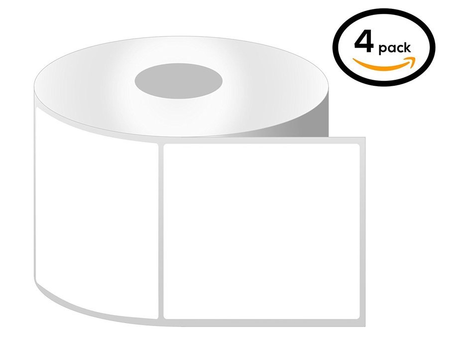 1 Inch Core - 1.5 x 1.5 Zebra Compatible Direct Thermal Labels 4 Rolls for Zebra Desktop Printer GC420d GC420t...