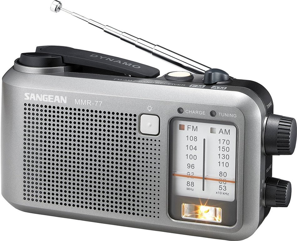 Sangean Compact Emergency Water-resistant Hand Crank AM/FM Radio with Built-in Speaker N4