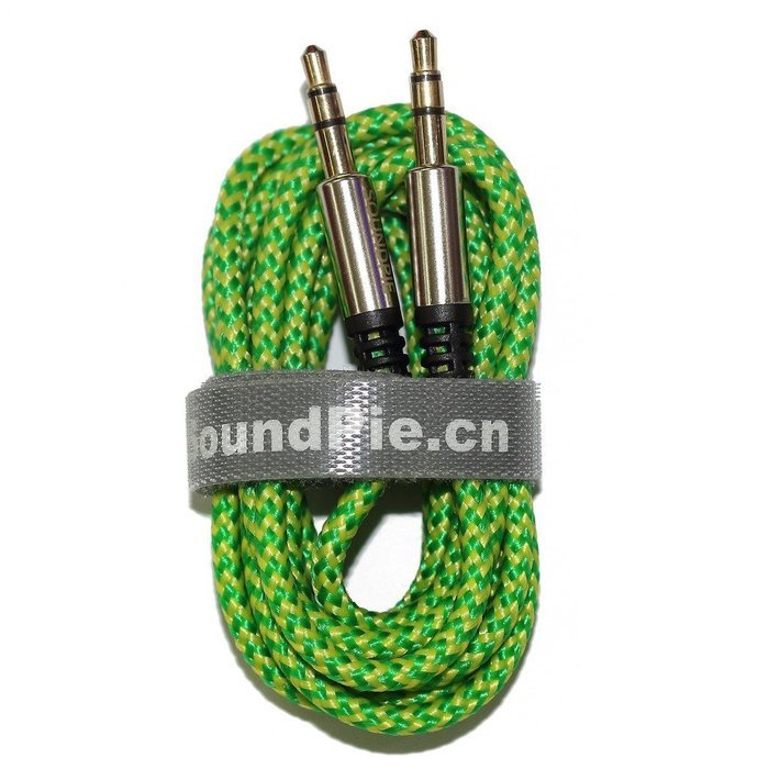 SoundPie 3.5mm Nylon Braid Contrast Color ShoeLace Auxiliary Audio Cable (5ft / 1.5m) AUX Cable for Headphones... N7