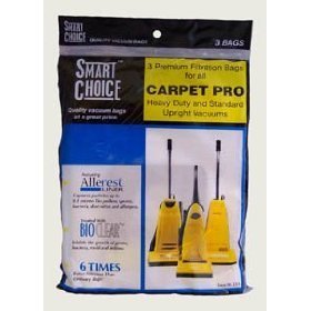 Genuine Carpet Pro Upright Bags - 3 Pack
