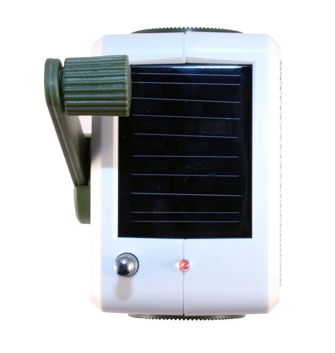 Kikkeland Solar Powered Crank Radio - White