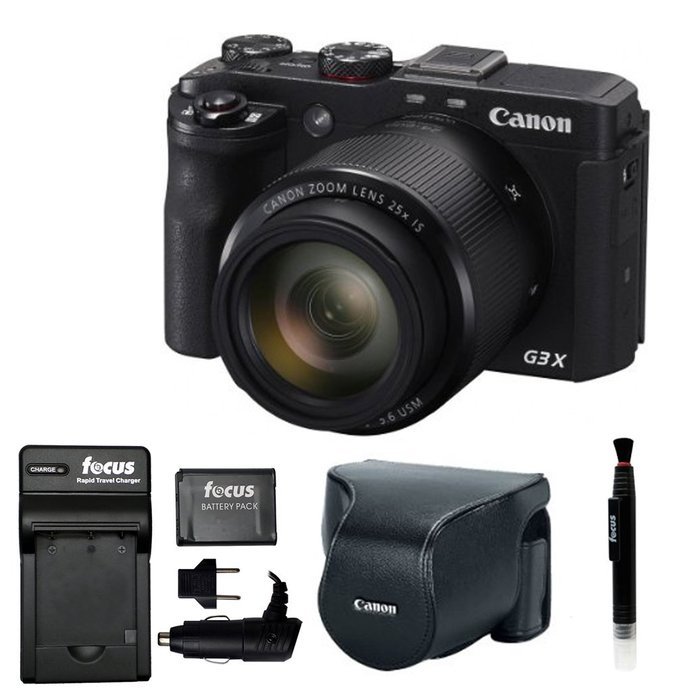 Canon PowerShot G3 X 20.2 MP Digital Camera with Canon EVF-DC1 Electronic Viewfinder & 64GB Bundle N14