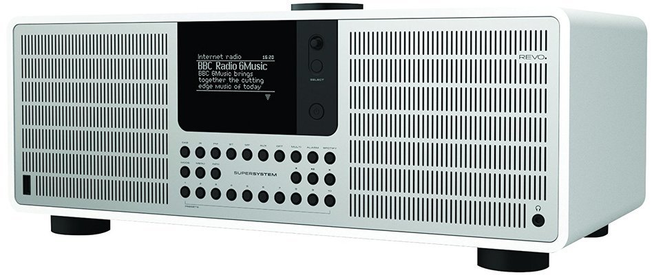 REVO SuperSystem Multi Format Premium Audio System - White/Silver N2