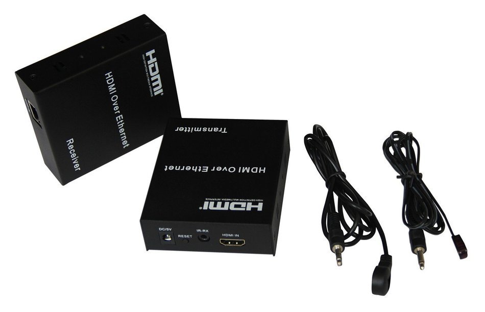 E-SDS HDMI Extender over Ethernet Single Cat5e Cat6 Cable Up to 395ft(120m) with IR, Support 1080p ,HDMI 1.3,...
