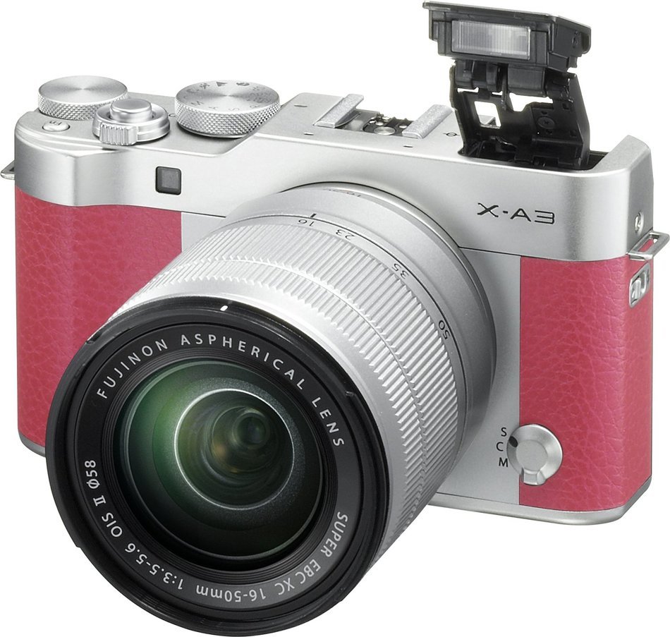 Fujifilm X-A3 Mirrorless Camera XC16-50mm F3.5-5.6 II Lens Kit - Pink N13