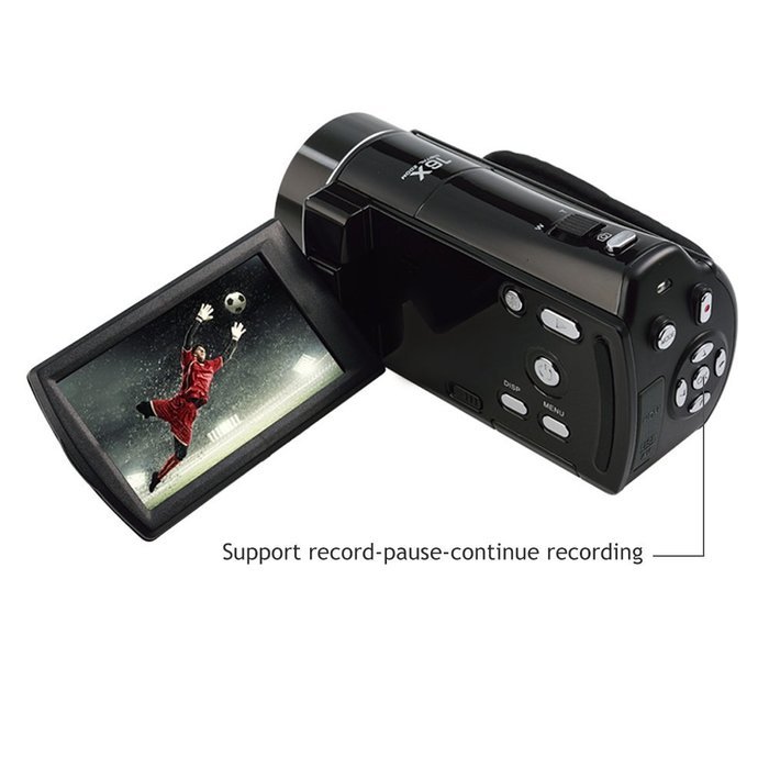 MARVUE 307 Mini Portable Camcorder FHD 1080p Max 24.0 MP 3.0" Screen Support External Fisheye Teleconvertor Wide... N5