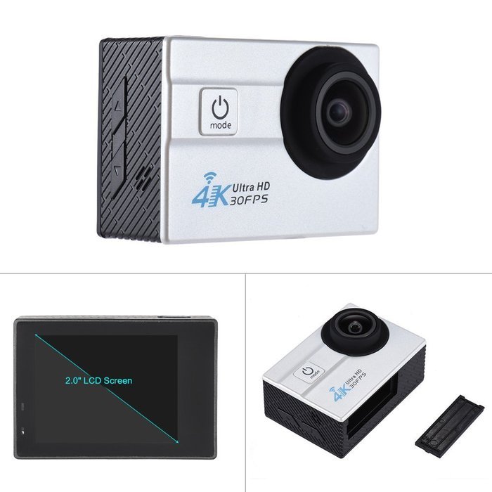 Andoer 2.0" LCD Wifi Action Sports Camera Ultra HD 16MP 4K 30FPS 1080P 60FPS 4X Zoom 170 Degree Wide-Lens Support... N20