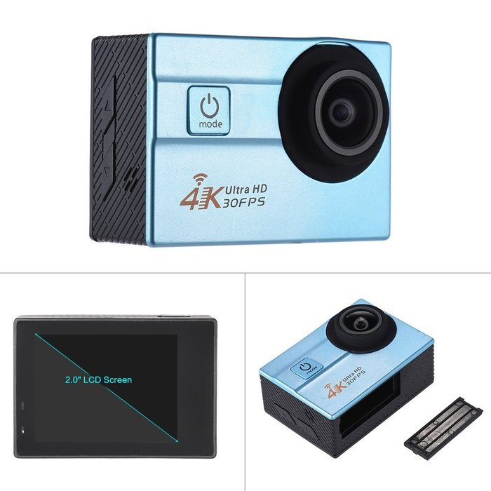 Andoer 2.0" LCD Wifi Action Sports Camera Ultra HD 16MP 4K 30FPS 1080P 60FPS 4X Zoom 170 Degree Wide-Lens Support... N23