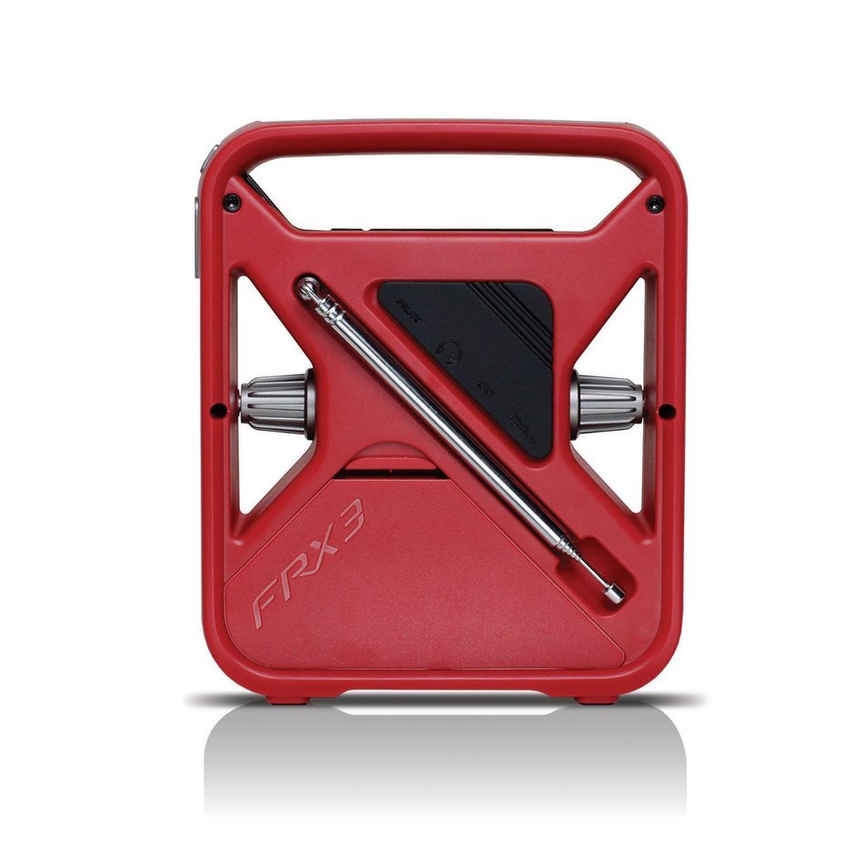 American Red Cross FRX2 Hand Turbine AM/FM Weather Radio with Smartphone Charger - Red (ARCFRX2WXR) N12