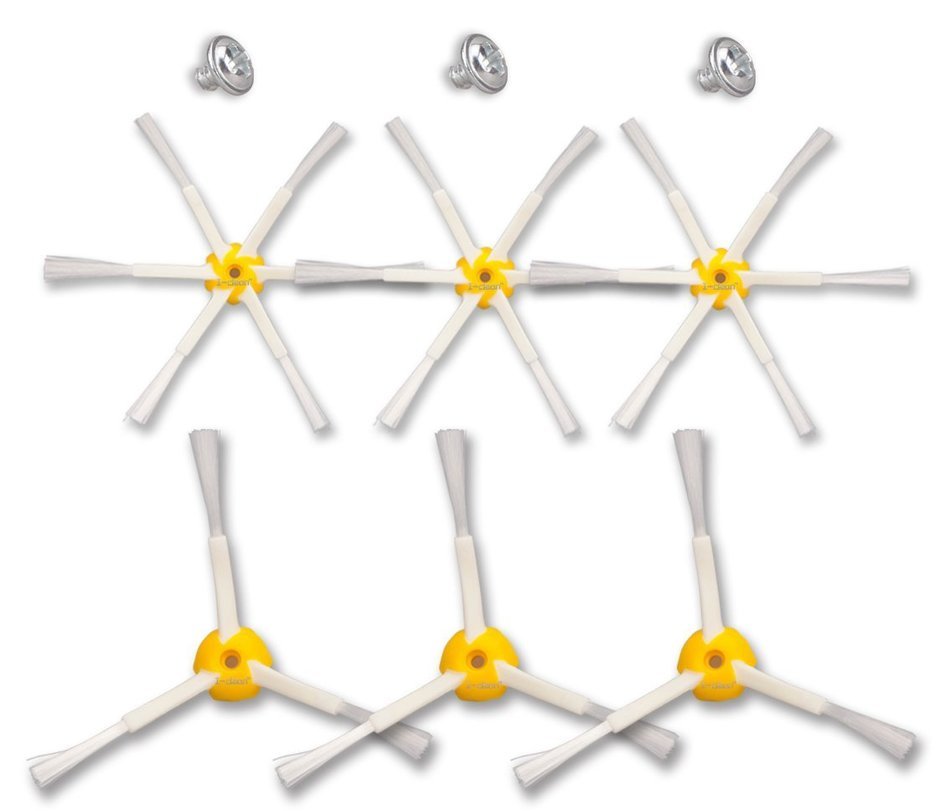 I-clean Replacement Robot Vacuum Cleaner Parts 5Pcs Side Brushes 6-arms & 5Pcs Side Brushes 3-arms for iRobot...