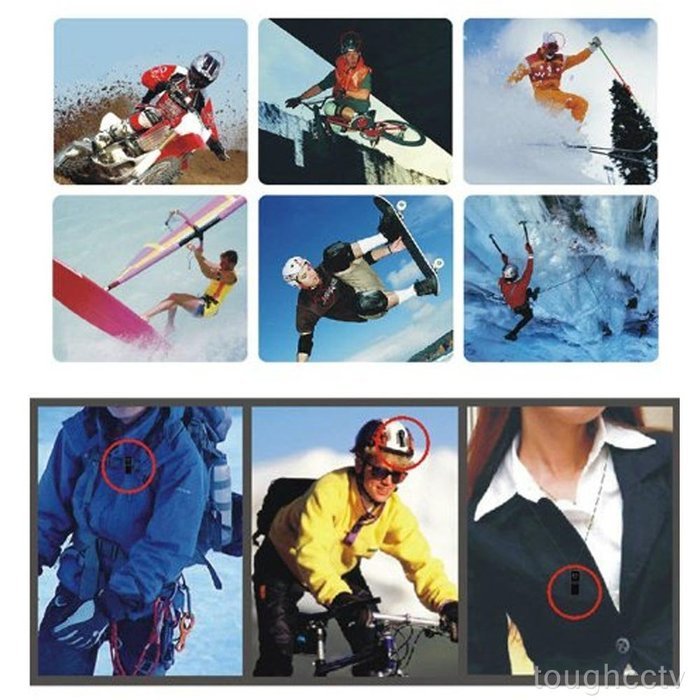 WISE UP 1920x1080P HD Portable Mini Sports Camera Sound Trigger Video Recorder N2