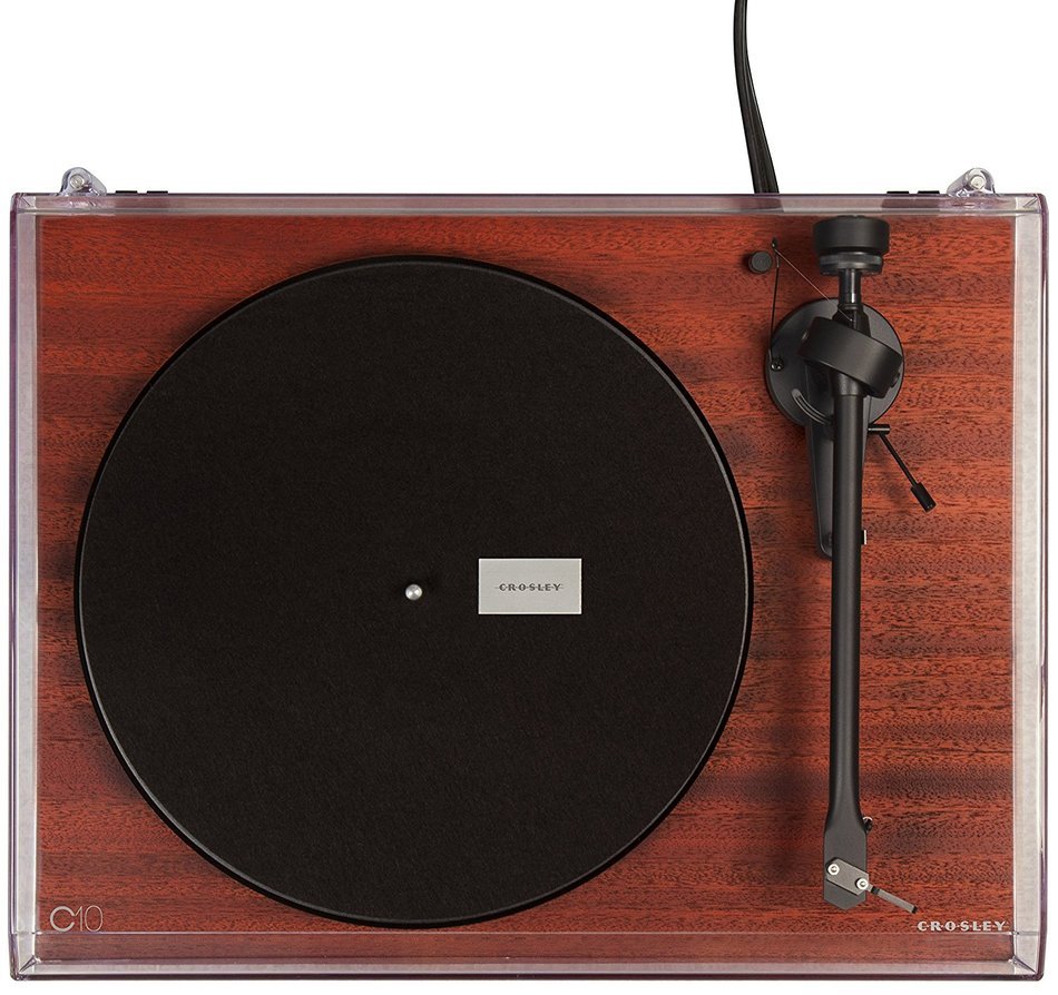 Crosley C10A-NA Hardwood Turntable with Low Vibration Synchronous Motor, Natural N4