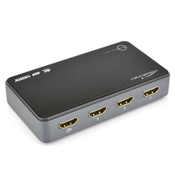 KabelDirekt 4K Ultra HD High Speed HDMI Switch 3in / 1out (1080p 4K UltraHD 3D) with Remote - PRO Series