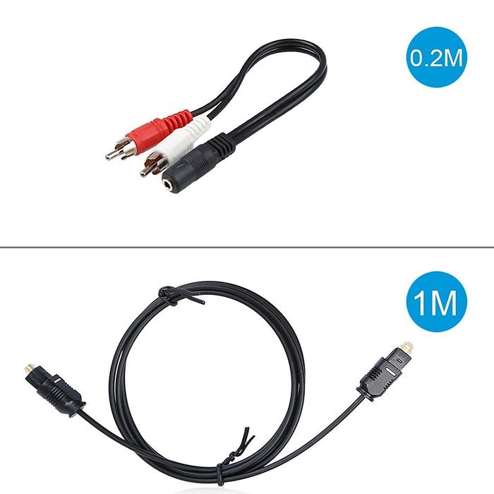Blusmart Digital Optical Coax to Analog RCA Audio Converter Adapter with 3.28ft Optical Toslink Cable and 3.5mm...