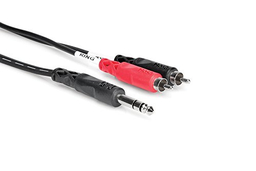 Hosa TRS-203 1/4 inch TRS to Dual RCA Insert Cable, 9.8 feet