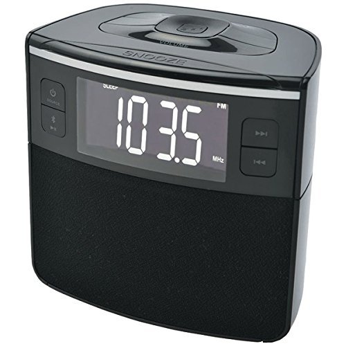 New SYLVANIA SCR1986BT-AS Bluetooth Clock Radio with Auto-Set Dual Alarm Clock & USB Charging