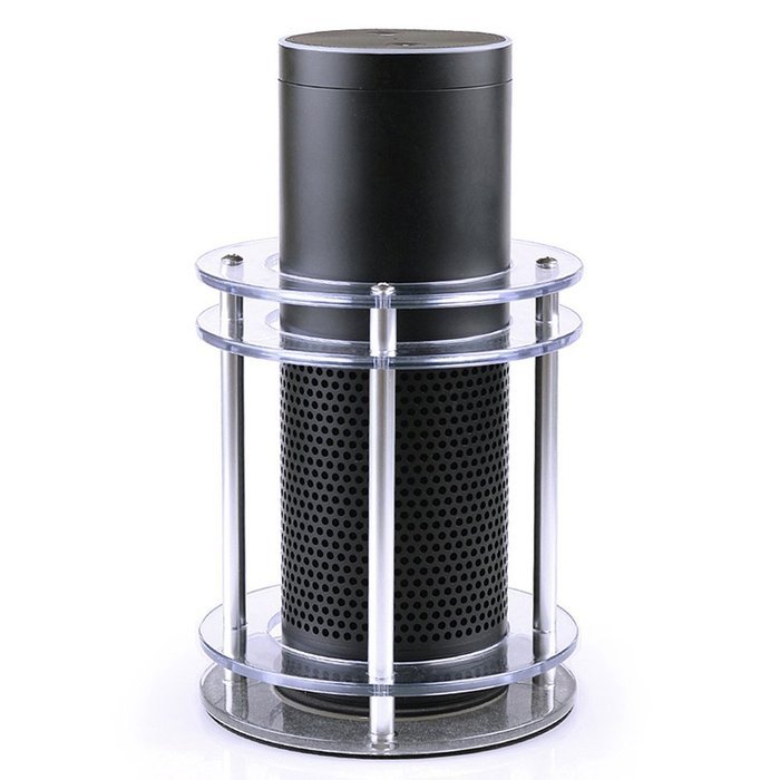 Stable Mount Stand for Amazon Echo Speaker - Protective Accessories (Clear Black)