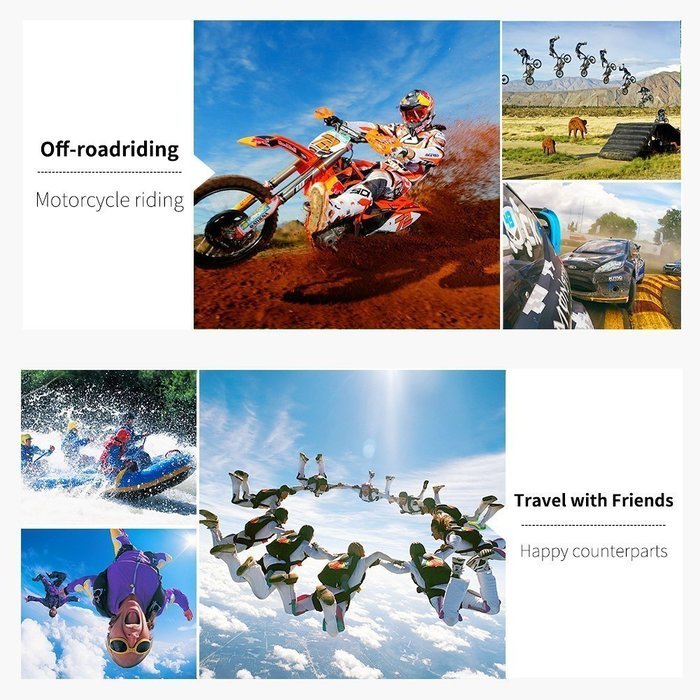 JZHY 4K Wifi Action Camera Waterproof Ultra HD Sports Cam 2 inch Screen 12MP Super Wide Angle Lens with Carrying... N5