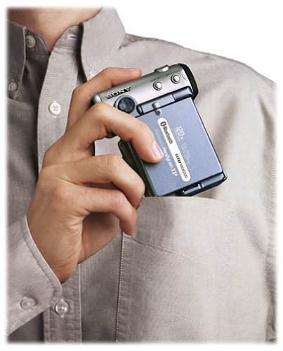 Sony DCRIP7BT MicroMV Digital Camcorder w/ 2.5" Hybrid LCD, 8MB Memory Stick, MPEG Movie, & Network Capability... N3